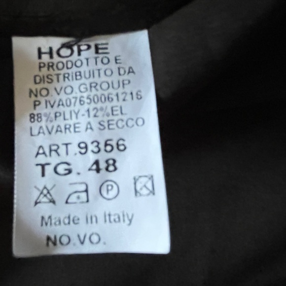 Hope Collection black poly-cotton blend size 12. Made in Italy. - Picture 4 of 7